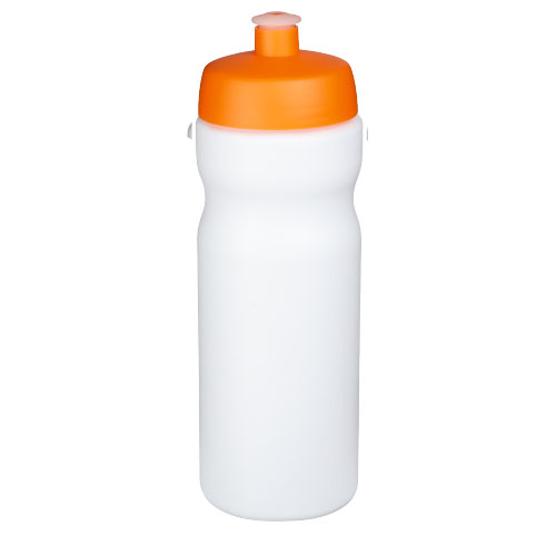 Bouteille de sport à personnaliser 650ml Baseline® Blanc / Orange